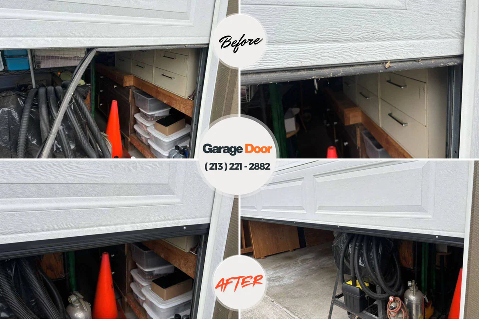 Before and after: garage door repair White Plains, NY